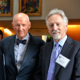 International experts on trigeminal neuralgia: John M. Tew, MD, left, and Mayfield Lecturer Kim Burchiel, MD.